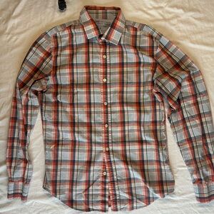 Banana Republic Men's Button-Down Plaid Shirt, Size S, Slim fit